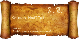 Keusch Noémi névjegykártya